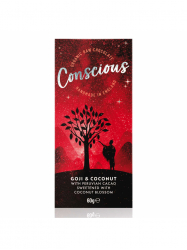 Conscious VEGÁN Étcsokoládé goji-kókusz 60 gr